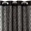 Zasłona czarna zdobiona moherową błyszczącą nicią 140x250 cm przelotka LAUREL Eurofirany