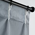 Zasłona srebrna z welwetowej tkaniny 125x270 cm system flex - MELANIE Eurofirany