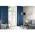 Zasłona granatowa z tkaniny welwetowej 140x270 cm taśma ROSA Design 91 Eurofirany