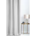 Zasłona szyta na flexach LUXOR biała z eleganckiej lśniącej tkaniny o drobnym splocie