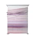 Koc bawełniany 200x220 cm różowo, wrzosowy ze strukturalnym wzorem 3D w pasy AMBER DESIGN 91 Eurofirany