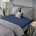 Prześcieradło frotte z gumką 180x200 cm z bawełny kolor granatowy 170 g/m2 Design 91 Eurofirany