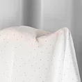 Firana biała z tkaniny szyfonowej zdobiona w dolnej części lśniącymi diamencikami 140x250 cm przelotka ARIADNA Eurofirany