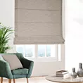 Roleta rzymska beżowa z tkaniny z dodatkiem lnu, z melanżowym splotem ekologiczna
