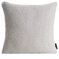 Poszewka na poduszkę 45x45 cm z miękkiej tkaniny barankowej srebrna BUKLA Eurofirany