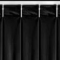 Zasłona czarna z welwetowej tkaniny 125x270 cm system flex - MELANIE Eurofirany