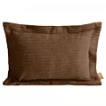 Poszewka na poduszkę  40x60 cmz szenilowej tkaniny jasnobrązowa o widocznym ozdobnym splocie Eva Minge Elegan Eurofirany