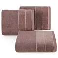 Ręcznik kąpielwoy 50x90 cm bawełniany kolor ciemnoróżowy z welurową bordiurą 500 g/m2 ELZA Eurofirany