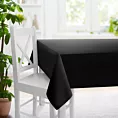 Obrus szyty czarny z jednokolorowej gładkiej tkaniny