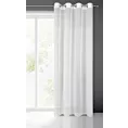 Firana biała w stylu eko z etaminy z ozdobnym ażurowym pasem 140x250 cm przelotka MARISA Eurofirany