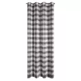 Zasłona szaro, biała w kratkę 140x250 cm przelotka KELLI Eurofirany