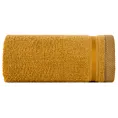 Ręcznik do rąk 30x50 cm bawełniany kolor ciemnożółty  z bordiurą w paski 500 g/m2 ABBIE Eurofirany