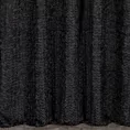 Zasłona szyta na taśmie fala czarna z tkaniny z aplikacją