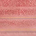 Ręcznik kąpielowy 50x90 cm bawełniany kolor koralowy z ozdobnym stębnowaniem 500 g/m2 POLA Eurofirany