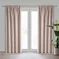 Zasłona pudrowo różowa zaciemniająca gładka półmatowa 135x270 cm taśma LOGAN Eurofirany