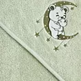 Ręcznik kąpielowy dziecięcy 100x100 cm bawełniany kolor miętowy z kapturem i aplikacją  400 g/m2 BABY 73 Eurofirany