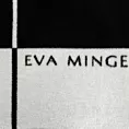 Koc bawełniano-akrylowy 220x240 cm biało, czarny z geometrycznym nadrukiem ELEGANTE EVA MINGE Eurofirany