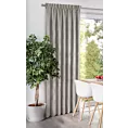 Zasłona ciemnosrebrna z tkaniny welurowej 420x260 cm taśma - Dora Eurofirany