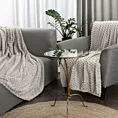 Koc  170x210 cm beżowy bardzo miękki w dotyku z wytłaczanym wzorem 3D CINDY 6 DESIGN 91 Eurofirany