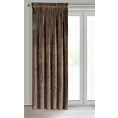 Zasłona brązowa z ekskluzywnego matowego welwetu 140x270 cm taśma RIA Diva Line Eurofirany