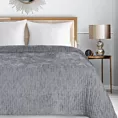 Narzuta szenilowa srebrna 220x240 cm pikowana metodą hot press HELEN1 Eurofirany