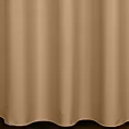 Zasłona szyta na taśmie fala beżowa z gładkiej tkaniny zaciemniającej typu dimout wykończona obciążnikiem