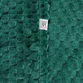 Koc  150x200 cm ciemnozielony bardzo miękki w dotyku z wytłaczanym wzorem 3D CINDY 6 DESIGN 91 Eurofirany