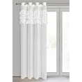 Firana biała z etaminy zdobiona falbanami 140x250 cm przelotka SAMI Eurofirany
