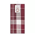 Komplet ściereczek kuchennych 2szt 50x70 cm bawełniany kolor bordowy zdobionych w subtelną kratkę 200 g/m2 MONA Eurofirany