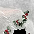 Tkanina firanowa zazdrostka z świątecznym haftem Eurofirany