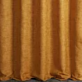 Zasłona szyta na taśmie fala musztardowa z miękkiej tkaniny szenilowej o wyraźnym splocie z efektem melanżu