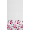 Zasłona biało, różowa z motywem malowanych kwiatów z etaminy 140x250 cm przelotka CARLA Eurofirany