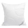 Poduszka 40 x 40 cm biała z wypełnieniem z lekkich kulek z włókna poliestrowego PLATINUM Eurofirany
