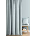 Zasłona szyta na przelotkach ENYA srebrna z miękkiej półmatowej tkaniny welwetowej