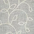 Zasłona biała zdobiona szenilowym haftem w liście 140x250 cm przelotki - ILENA Eurofirany