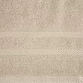 Ręcznik kąpielowy 100x150 cm bawełniany kolor beżowy z ozdobną bordiurą 500 g/m2 MILO Eurofirany