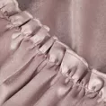 Zasłona pudrowo różowa z welwetu zdobiona falbanami 140x270 cm taśma CHARLOTTE Eurofirany