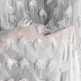 Zasłona biała zdobiona pomponami z szyfonu 135x250 przelotka AURELIA Eva Minge Eurofirany
