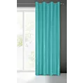 Zasłona turkusowa z tkaniny zamszowej 135x250 cm przelotka ADA Eurofirany