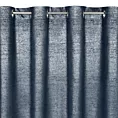 Zasłona granatowo, srebrna z miedzianym nadrukiem z tkaniny welwetowej 140x250 cm przelotka AMBI Eurofirany