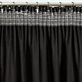 Zasłona czarna zdobiona lśniącym marmurkiem z welwetowej tkaniny 140x270 taśma DORI Eurofirany
