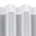 Firana biała z gładkiego mlecznego woalu wykończona szwem obciążającym VIOLET 200x170 cm fala 1:2 Eurofirany