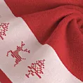 Ręcznik kąpielowy świąteczny 70x140 cm bawełniany kolor czerwony z żakardową bordiurą w stylu skandynawskim 480 g/m2 NOEL Eurofirany