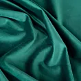 Zasłona szyta na taśmie fala ciemnozielona z miękkiej półmatowej tkaniny welwetowej