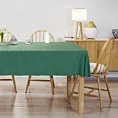 Obrus szyty zielony z gładkiej zaciemniającej tkaniny typu dimout