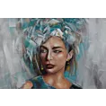 Obraz portret kobiety ręcznie malowany Eurofirany