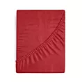 Prześcieradło frotte z gumką 140x200 cm z bawełny kolor czerwony 170 g/m2 Design 91 Eurofirany