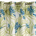 Zasłona biała w niebieskie kwiaty 140x250 cm przelotka MARI Eurofirany