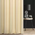 Zasłona szyta na flexach kremowa z miękkiej tkaniny o welurowej strukturze