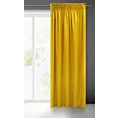 Zasłona musztardowa z gładkiego welwetu 140x270 taśma SIBEL Pierre Cardin Eurofirany